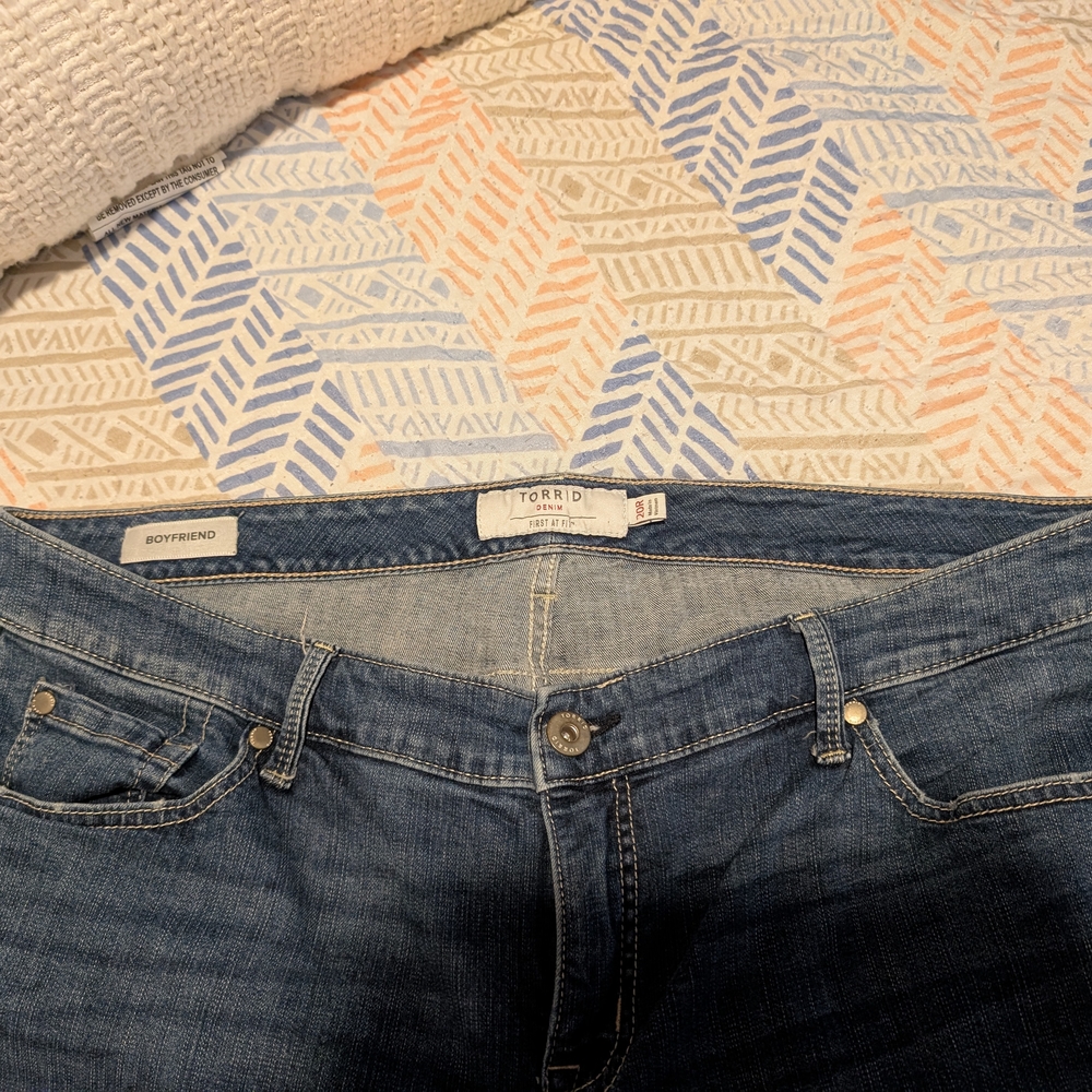 Torrid Women's Blue Boyfriend Jeans